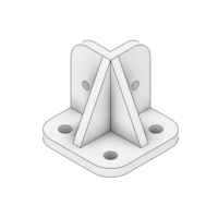 MODULAR SOLUTIONS MOUNTING FOOT 2 SIDED FOR 45 X 45 CORNER MOUNT